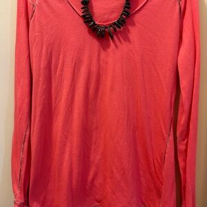 Women's Calvin Klein Pink Long Sleeve light hoodie Top